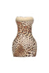 Beadline Mesh Print Tube Dress